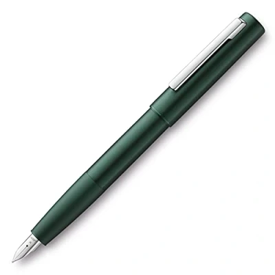 Afbeelding van LAMY Aion 077 Vulpen in de kleur donkergroen, gemaakt van een naadloos aluminium verzonken behuizingsgedeelte, geborsteld oppervlak, veerdikte EF