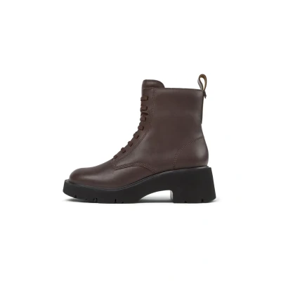 Afbeelding van Camper Milah Enkellaarsjes met plateauzool, Dames, Maat: 40, Dunkelbraun Schoenen
