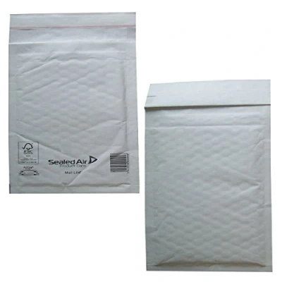 Afbeelding van 50 Grote G/4 A4 Size Mail Lite Wit Gewatteerde Enveloppen Mailers Peel+Seal Bubble Bags 240x330mm 9.5x13 inch Verzegelde Lucht Postverpakking Mailing Verzending Postposten Gedempte Beschermende