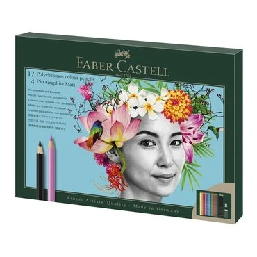Afbeelding van Tekenset Faber Castell Polychromos en Pitt Grafiet Mat 23 delig
