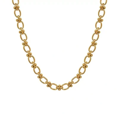 Afbeelding van Lucardi Eve gold plated ketting met venetiaanse schakel