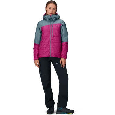 Afbeelding van Norrona Women&#039;s Falketind Thermo40 Hood Dames Ski jas Festival Fuchsia L