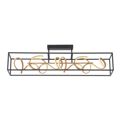 Afbeelding van Paul Neuhaus Zwart gouden plafondlamp Selina 6473 18