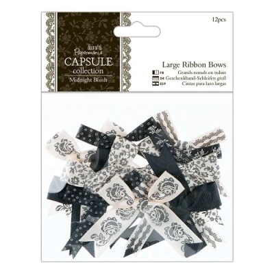 Afbeelding van Large Ribbon Bows (12pcs) Capsule Midnight Blush