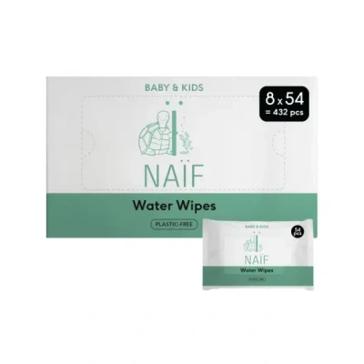 Afbeelding van Naïf Billendoekjes 8 x 54 432 doekjes Plastic vrije &amp; Biologisch