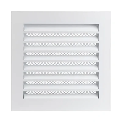 Afbeelding van Stalen Ventilatierooster met Flens 200x200mm Wit Metalen Rooster Industrieel Beschermingsrooster