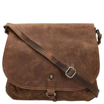 Afbeelding van Cross Keys Medium Crossbodytas / Schoudertas Dames Leer Hunter Bruin