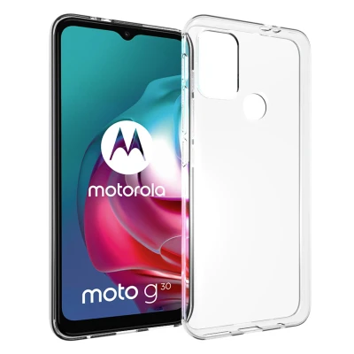 Afbeelding van Motorola Moto G30 Hoesje Siliconen en TPU (zacht) Accezz Softcase/Backcover Transparant Telefoonhoesje