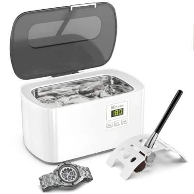 Afbeelding van KECOOLKE ultrasone reinigingsapparaat, reiniger, 600 ml, Sonic Cleaner met digitale timer voor brillen, ringen, munten, vingerringen, geld