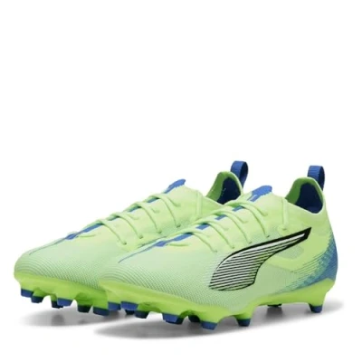 Afbeelding van Puma Ultra 5 PRO FG/AG JR Unisex Voetbalschoenen met kunststof noppen voor kinderen, Maat: 34, Fizzy apple/white/bluemazing Textiel/ synthetisch