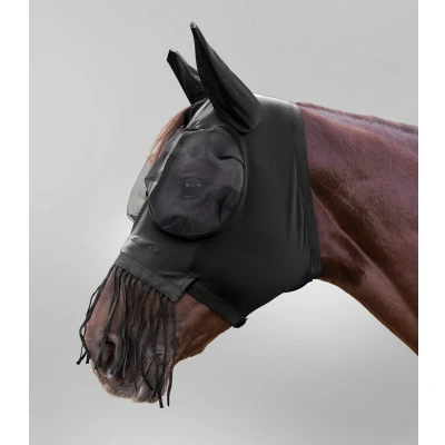 Afbeelding van Waldhausen Puck Vliegenmasker met neusfranjes, zwart, WB