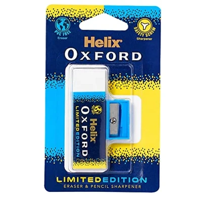 Afbeelding van Helix Oxford Clash Eraser en Puntenslijper Blauw