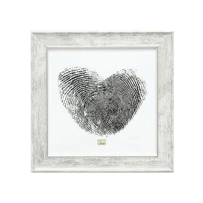 Afbeelding van Deknudt Frames fotolijst S46EE1 wit met zilver biesje 30x30 cm