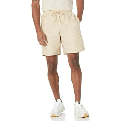 Afbeelding van Amazon Essentials Heren Trekkoord Walk Short,Khaki streep,S