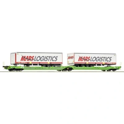 Afbeelding van Roco 6600005 H0 dubbeltasje gelede wagon T3000e van de CFL Cargo