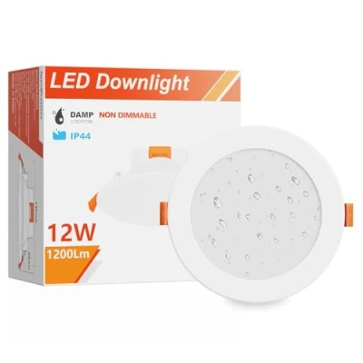 Afbeelding van ENUOTEK Wit Rond LED Spotjes Inbouw, Verzonken Verlichting Plafondlamp 3000K 4000K 5000K Selecteerbaar, IP44 12W 1100Lm Voor Woonkamer, Gang en Slaapkamer, Niet Dimbaar 1 Pack