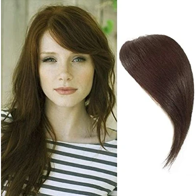 Afbeelding van Clip In Air Side Pony 100% Menselijk Haar Zijkant Rechte Hair Extensions (Donkerbruin)