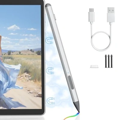 Afbeelding van Stylus Pen voor Microsoft Surface Pro Windows Pencil USB C snel opladen met 4096 drukniveau en plam rejectie, 9/X/8/7/6/5/4/3, Go/Book/Laptop/Studio