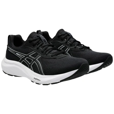 Afbeelding van Asics Gelcontend 9 Hardloopschoenen neutraal, Dames, Maat: 39.5, Black/white Textiel/ synthetisch