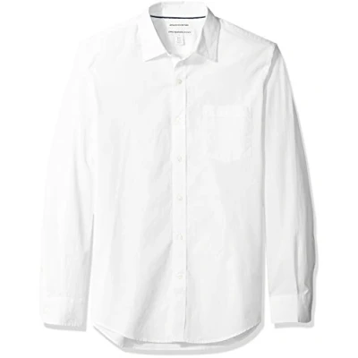 Afbeelding van Amazon Essentials Slim fit Poplin Shirt met lange mouwen Knop, Wit, M
