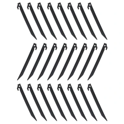 Afbeelding van Young Wolf 24 stuks 230 mm kunststof tentharingen, tuinlandschap haringen, luifelstok, camping caravanset (zwart)