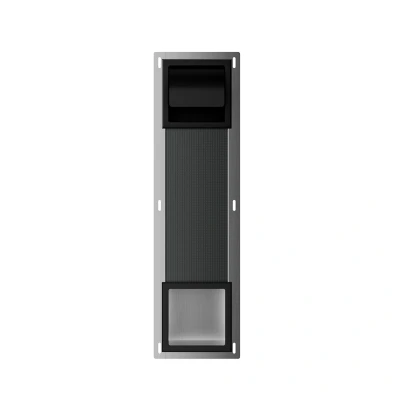 Afbeelding van Toiletrolhouder met Klep en Reserverolhouder Inbouw BWS Milan Mat Zwart