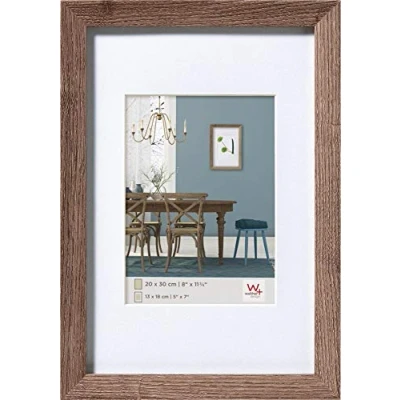 Afbeelding van walther design fotolijst notenhout 18 x 24 cm met passe partout, Fiorito houten lijst EF824N