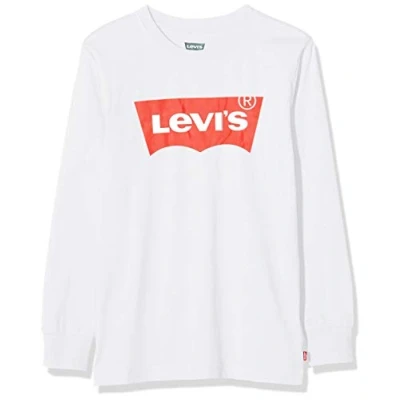 Afbeelding van Levi&#039;s® Batwing T shirt met lange mouwen voor jongens, wit, 6 Jaar