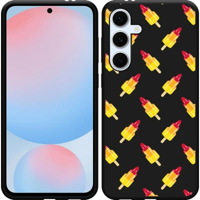 Afbeelding van Cazy Hoesje Zwart geschikt voor Samsung Galaxy S24 FE Raketjes