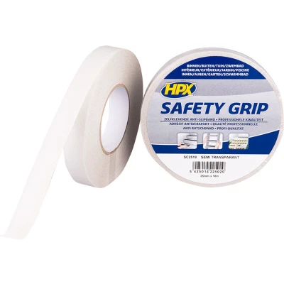 Afbeelding van HPX Anti slip tape Breedte: 25 mm, Lengte 18 meter, Kleur: Semi transparant