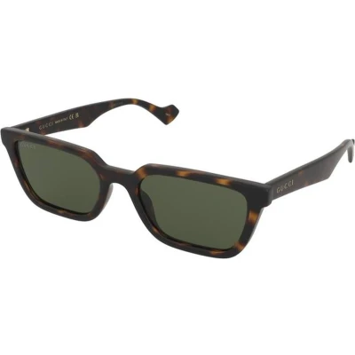 Afbeelding van Gucci Uomo GG1539S 002 Occhiali da sole Iniettato Havana Verde Squadrata