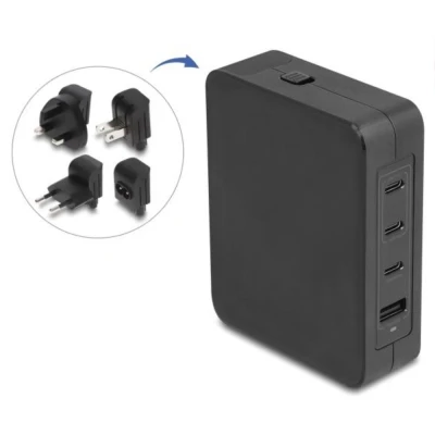 Afbeelding van Delock USB GaN Ladegerät 3 x Type C™ PD 3.1 und 1 Typ A m