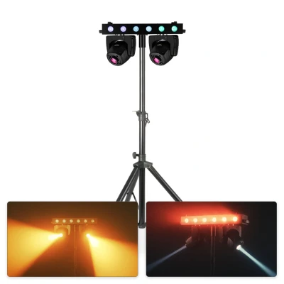 Afbeelding van BeamZ Fuze Twin moving head bar Set van 2 RGBW heads op