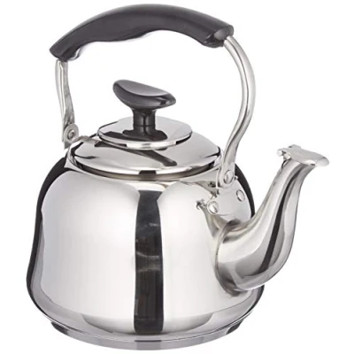 Afbeelding van cilio Classic Waterketel voor 700 ml water, hoogte: 17 cm, Ø: 14,4 gepolijst roestvrij staal, capsulebodem, alle warmtebronnen, inductie waterkoker, warmte isolerende handgreep, camping