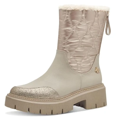 Afbeelding van Marco Tozzi by Guido Maria Kretschmer 2 86400 43 Dameslaarsjes, taupe MET.Comb, 41 EU, met kam, EU
