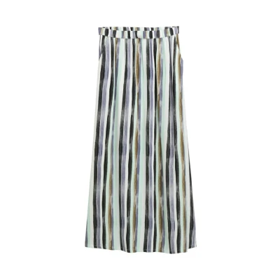 Afbeelding van TOM Tailor Denim MIT Eingriffstaschen Maxirok, Dames, Maat: XL, Watercolor stripe