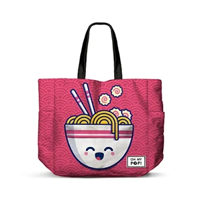 Afbeelding van Oh My Pop! Yaki Horizontale FAN Boodschappentas, roze, Eén maat, boodschappentas