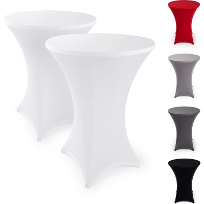 Afbeelding van Blumtal Statafelrok Stretch Cover 70 75 cm Wit Set van 2