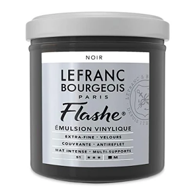 Afbeelding van Lefranc &amp; Bourgeois Acryl vinylverf &quot;Flashe&quot;, 125ml pot zwart