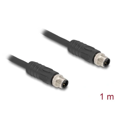 Afbeelding van Delock M12 Kabel L kodiert 4 Pin Stecker zu PUR schleppkettent