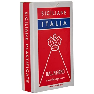 Afbeelding van Dal Negro Speelkaarten Siciliane 82 Mm Karton Rood 40 delig