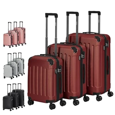 Afbeelding van AREBOS Kofferset 3 delig M L XL Rood
