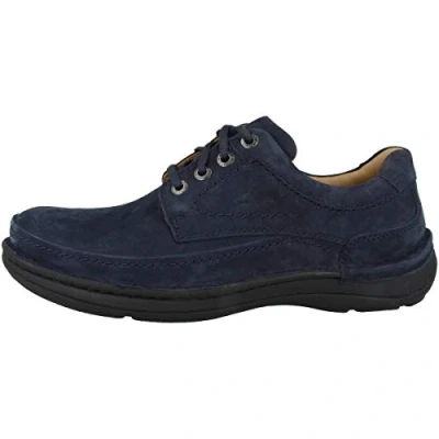 Afbeelding van Clarks Nature Three Sportieve veterschoenen navy, Heren, Maat: 41, Navy Nubukleer