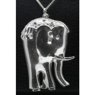 Afbeelding van Zilveren Olifant XL ketting hanger