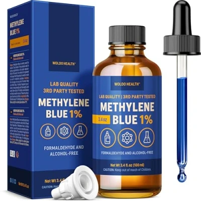 Afbeelding van Methyl Blue 1% farmaceutische kwaliteit met pipet 100 ml zonder formaldehyde, alcohol, lichtbeschermd, laboratoriumzuiverheid