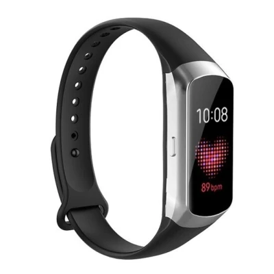 Afbeelding van Siliconen bandje Zwart Samsung Galaxy Watch Fit