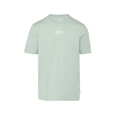 Afbeelding van QS Rundhals MIT Front Tshirt print, Heren, Maat: XL, Salbeigrün