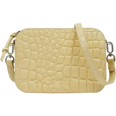 Afbeelding van LIEBESKIND BERLIN Leren Schoudertas Croco Luka Crossbody Bag Ginger Shot Geel