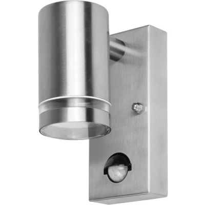 Afbeelding van Integral buiten wandlamp staal met sensor IP54 voor 1x GU10 LED lamp (niet inbegrepen)