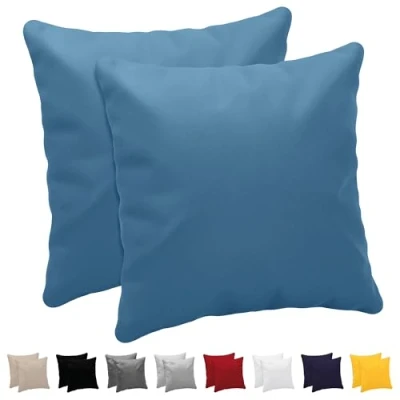 Afbeelding van Dreamzie Pillowcase kussen 50x50 cm (batch van 2) 100% katoenen trui 150 gsm wit kussensloop 50 x katoen resistent en hypoallergeen kussendeksel voor